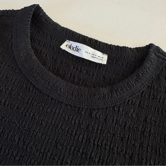 Elodie Black Bodycon Texture Dress S / Small - Picture 6 of 8